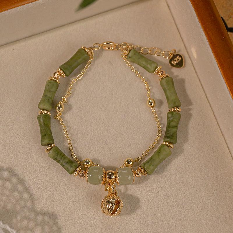 This bracelet combines elegance with symbolic significance, perfect for those seeking inner peace.